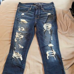 American eagle ripped cropped jegging